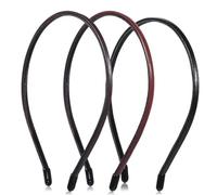 Yexueer Set di 3 fasce per capelli da donna in pelle pregiata, accessorio semplice per donne e ragazze