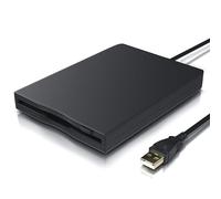 YEY Lettore disco floppy USB da 3,5" esterno portatile da 1,44 MB FDD Diskette Drive per Mac Windows 10/7/8/XP/Vista PC Laptop Desktop Notebook Computer Plug and Play Nessun driver extra - Nero