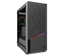 YEYIAN Case Gamer Elara Mid-Tower - Compatibile ATX/M-ATX/ITX - Pannello in Vetro Temperato - 4 Ventole ARGB Incluse (3 Anteriori + 1 Posteriore) - Nero