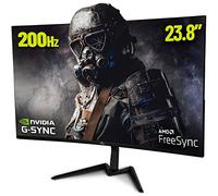 YEYIAN Sigurd - Monitor da Gaming Curvo 24" Full HD 200Hz, 1ms, Compatibile con AMD FreeSync e Nvidia G-sync, 96% sRGB, HDMI/DisplayPort, Altoparlanti Integrati, VESA, Nero