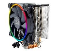 YEYIAN, Sistema di raffreddamento CPU STORM Gaming, Ventola PC con RGB LED, Dissipatore con grande flusso d'aria, 5 tubi di rame, basso rumore, 1000 a 1800 RPM - AC1200