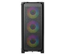 Scatola PC Gaming ATX Yeyian Vault - Torre ATX, pannello in vetro temperato, 4 ventole incluse, supporto GPU 320 mm e radiatore 360 mm - nero