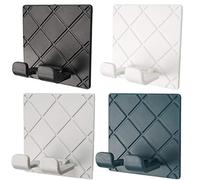 YEYIT 4pcs Spina di Alimentazione Autoadesiva Supporto da Parete, Spina di Alimentazione a Parete Organizer Gancio a Parete, per Soggiorno Cucina Bagno Camera da Letto Portasciugamani