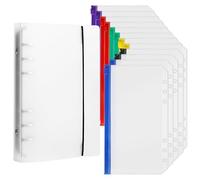 YEYIT Budget Planner Italiano Money Binder Italiano con 1 Pezzi Copertine Raccoglitori 12 Pezzi Multicolore 6 Fori Raccoglitore，Raccoglitore ad Anelli A6 Budget Planner Budget Binder