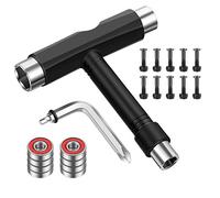 YEYIT - Set di 20 attrezzi per skateboard all-in-one, 8 cuscinetti a sfera RS608, 1 accessorio per chiavi a brugola, 1 cacciavite a testa Phillips, 10 dadi e bulloni per skateboard