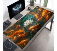 YEYUMEOZ Tappetino per Mouse Gaming Giallo, Tappetino Mouse Grande 900x400x3mm, Idrorepellente Base in Gomma Antiscivolo Sottomano, XXL Mousepad Fiore con Bordi Cuciti per Ufficio Gaming PjY1825 F-4