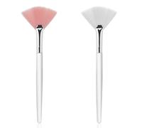 Yezhenzhen 4 pennelli a ventaglio per il viso, morbidi pennelli per il trucco del viso, estetista, applicatore acido per maschera a testa piatta, pennello estetista per donne e ragazze, maschera di