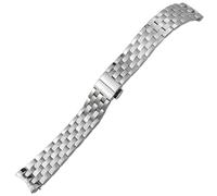 yeziu Cinturino curvo in acciaio inossidabile per MIDO BARONCELLI M8600 Solid Watch Bracelets(Silver)