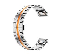yeziu Cinturino di lusso in metallo per Galaxy Watch 7, 6, 5, 40 e 44 mm, cinturino in acciaio per Huawei Watch GT5 da 46 mm, Watch 4/3 Pro Ultimate Correa(Silver orange,22mm)