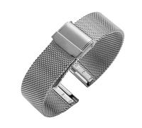 yeziu Cinturino impermeabile in maglia intrecciata per orologio da uomo MIDO Commander Helmsman Baroncelli(Silver1,16mm)