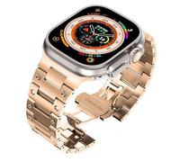 yeziu Cinturino in acciaio inossidabile per Apple Watch Band Ultra 2, bracciale per iWatch Serie 10, 9, 8, 7, 6, 5, 4 SE(Rose gold,38/40/41mm)