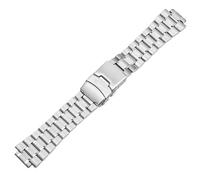 yeziu Cinturino in acciaio inossidabile per TIMEX Tides T2N720 T2N721 T2N739 con catena per orologio a bocca convessa(Silver)