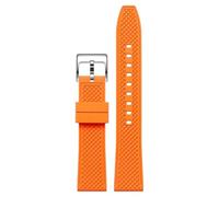 yeziu Cinturino in fluoroelastomero per Rolex Submariner, braccialetti universali in silicone per Omega(Oranges,19mm)