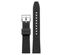 yeziu Cinturino in fluoroelastomero per Rolex Submariner, braccialetti universali in silicone per Omega(Blacks,22mm)