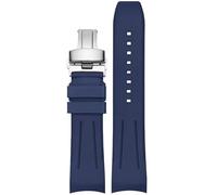 yeziu Cinturino in gomma fluorurata per Rolex Submariner, braccialetti per orologi da uomo per Omega Seamaster(Blues2,21mm)