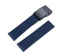yeziu Cinturino in gomma per Breitling Avenger Super Ocean Heritage Yellow Wolf Blackbird Reconnaissance(Blue matte black,24mm)