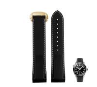 yeziu Cinturino in gomma per il nuovo Omega Seamaster 300 Speedmaster Planet Ocean 600 Cinturino in silicone(Blackwg,22mm)
