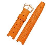 yeziu Cinturino In Gomma Per Orologio Cartier Pasha, Accessorio Per Catena Con Tacche(Orangep,22-15mm)