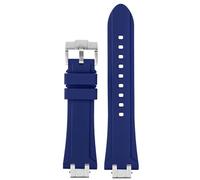 yeziu Cinturino in gomma per orologio MAURICE LACROIX AIKON Connector AI6008 6038 6007, cinturino in silicone con testa in acciaio e sgancio rapido(Blue sk,AI6008)