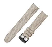 yeziu Cinturino in gomma per orologio Omega da 20 mm per Rolex con motivo intrecciato(Warm grayb1)