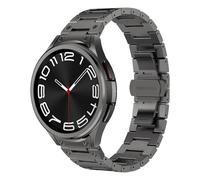 yeziu Cinturino in metallo No Gaps per Samsung Watch 6 Classic Band per bracciale in acciaio inossidabile da 45 mm per 5Pro, accessori(Space gray,6 Classic 47mm)