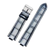 yeziu Cinturino in pelle bovina convessa per orologio sportivo subacqueo Oris AQUIS 733 730(Blue D silver,24x12mm)