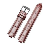 yeziu Cinturino in pelle bovina convessa per orologio sportivo subacqueo Oris AQUIS 733 730(Brown D black,24x12mm)