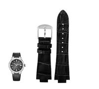 yeziu Cinturino in pelle da uomo per orologio Maurice Lacroix AIKON AI6008 AI1018 AI6038 con bracciale a catena(Black - Steel-A)