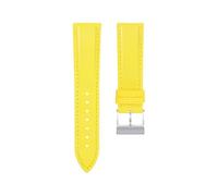 yeziu Cinturino in pelle di nylon per Breitling Avenger Navitimer Challenger Blackbird e Superocean(Yellow matte silver1)