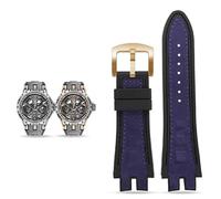 yeziu Cinturino in pelle e gomma per orologi Roger Dubuis serie EXCALIBUR. Accessori(Blue-gold)