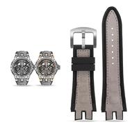 yeziu Cinturino in pelle e gomma per orologi Roger Dubuis serie EXCALIBUR. Accessori(Grey-silver)