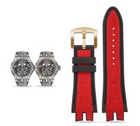 yeziu Cinturino in pelle e gomma per orologi Roger Dubuis serie EXCALIBUR. Accessori(Red-gold)