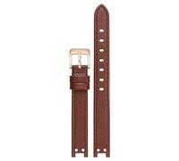 yeziu Cinturino in pelle per orologio Anne Klein AK2156/2157/2618 con design a tacche.(Brownr,12mm)