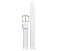 yeziu Cinturino in pelle per orologio Anne Klein AK2156/2157/2618 con design a tacche.(Whiter,12mm)