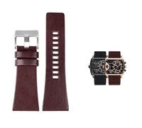 yeziu Cinturino in pelle per orologio Diesel DZ7313 DZ4386 DZ1405 con cinturino in litchi grain(Beige,28mm)