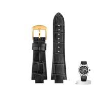 yeziu Cinturino in pelle per orologio Maurice Lacroix AIKON AI6008 AI6038 AI6058, cinturino da uomo in pelle di mucca(Black gold pin)