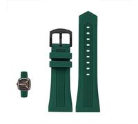 yeziu Cinturino in silicone per orologio da polso da uomo Seven Friday M2 P1 V3 Q1, impermeabile e in gomma(Green black,26mm)