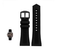 yeziu Cinturino in silicone per orologio da polso da uomo Seven Friday M2 P1 V3 Q1, impermeabile e in gomma(Black black,28mm)