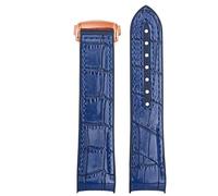 yeziu Cinturino in silicone per orologio Omega Seamaster 300 Planet Ocean 600, cinturino in gomma arancione da un quarto di giro(Bluer,20mm)