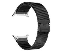 yeziu Cinturino magnetico in acciaio inossidabile per Galaxy Watch 7 Ultra 47mm, cinturino milanese No Gaps(Black silver)