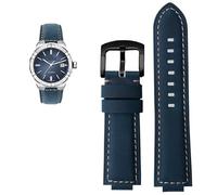 yeziu Cinturino per orologio da uomo in pelle bovina per MAURICE LACROIX AIKON AI6008 AI6038 AI6058, cinturino in pelle impermeabile vintage(Blueb)