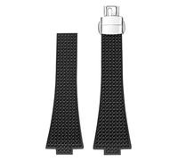 yeziu Cinturino per orologio FKM per Tissot PRX Series Super Player Convex Men Fluoro Cinturino in gomma con fibbia a farfalla Accessori(Black Clasp)