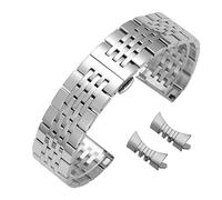 yeziu Cinturino per orologio in acciaio inossidabile argentato per Tissot T006 con estremità curva per MIDO(Silver,20mm)