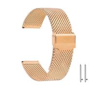 yeziu Cinturino per orologio in acciaio inossidabile Milanese, cinturino universale in metallo per orologio(Rosegold,20mm)