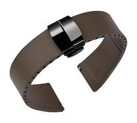 yeziu Cinturino per orologio in fluoroelastomero per Omega e Longines(Dark brownb,19mm)