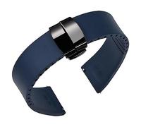 yeziu Cinturino per orologio in fluoroelastomero per Omega e Longines(Royal blueb,21mm)