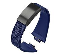 yeziu Cinturino per orologio in gomma Fluoro per Tissot PRX Series Super Player 35mm 40mm FKM da donna e da uomo con fibbia pieghevole(Royal blue02,12mm)