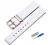 yeziu Cinturino per orologio in vera pelle con motivo bambù per CK K2G211K2G231K2Y211K2Y231, cinturino per orologio con fibbia ad ardiglione, bracciale da uomo(Whiterose,20mm)