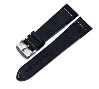 yeziu Cinturino per orologio MIDO Ocean Star Navigator M032M032607A in vera pelle scamosciata(Blacks1)