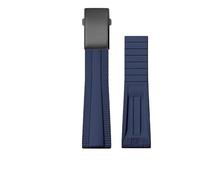yeziu Cinturino pieghevole in gomma fluorurata per cronografo Breitling Avenger Super Ocean(Dark blue black)